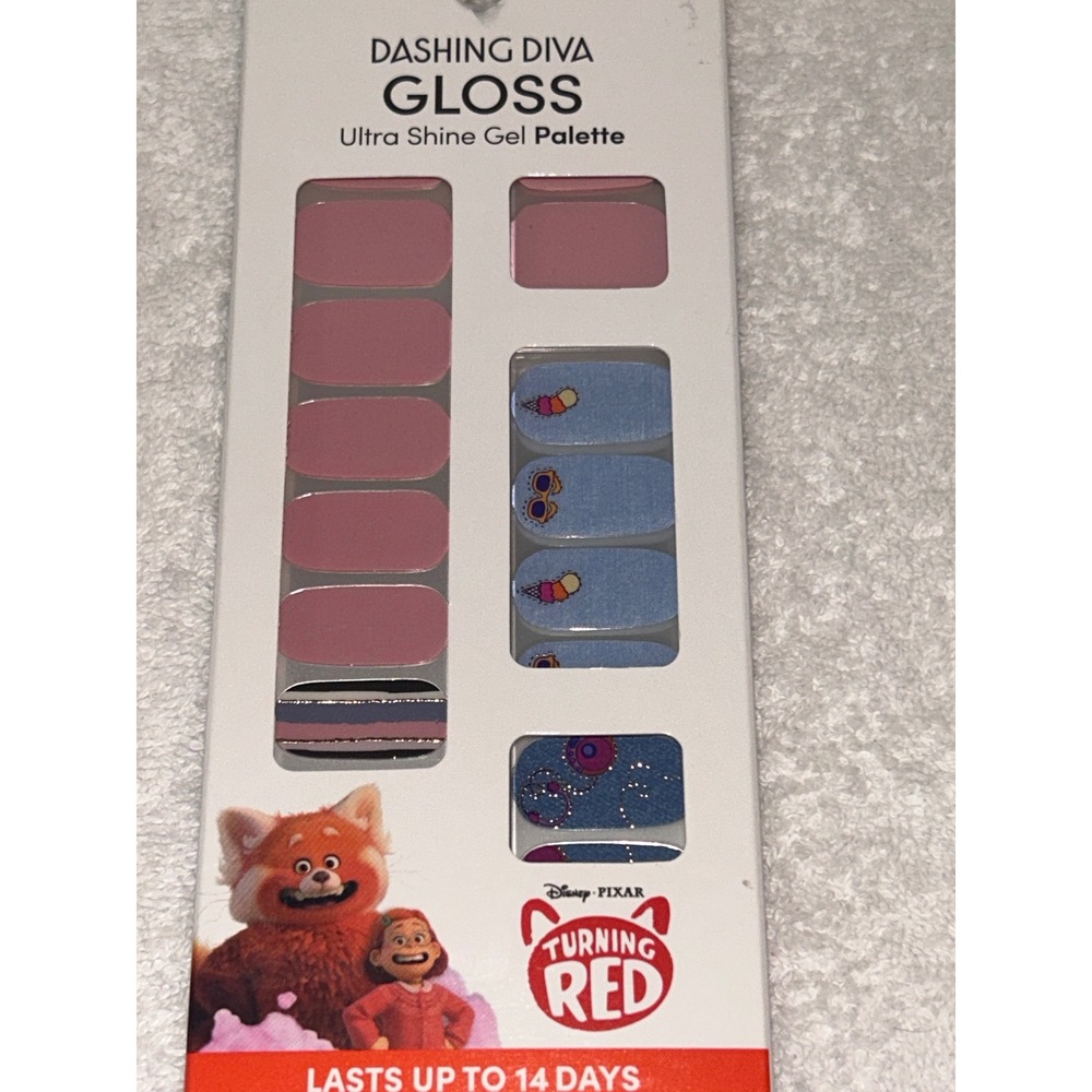Dashing Diva Gloss Turning Red Ultra Shine Gel Palette Nail Strips